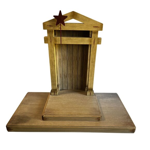 Willow Tree Crèche Nativity Stable By Susan Lordi Wood Large With Box - Picture 2 of 6